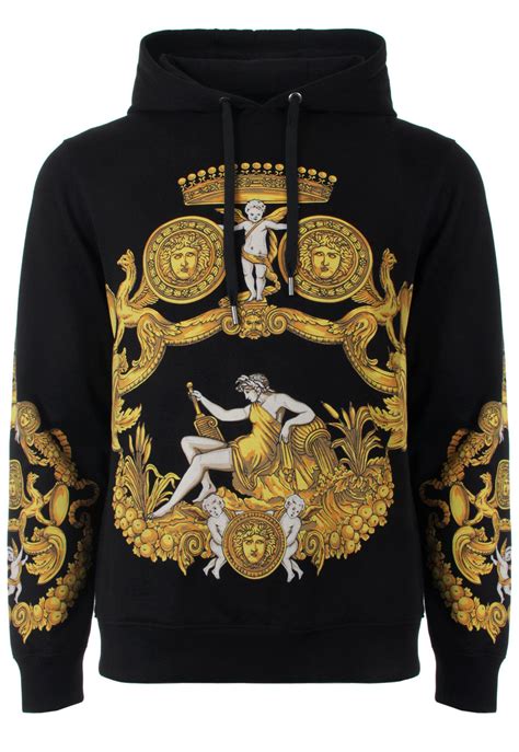 black and gold versace jumper|versace hoodie men's sale.